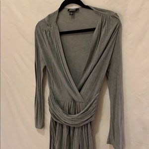 DKNY Gray Stretchy Dress Size Small
